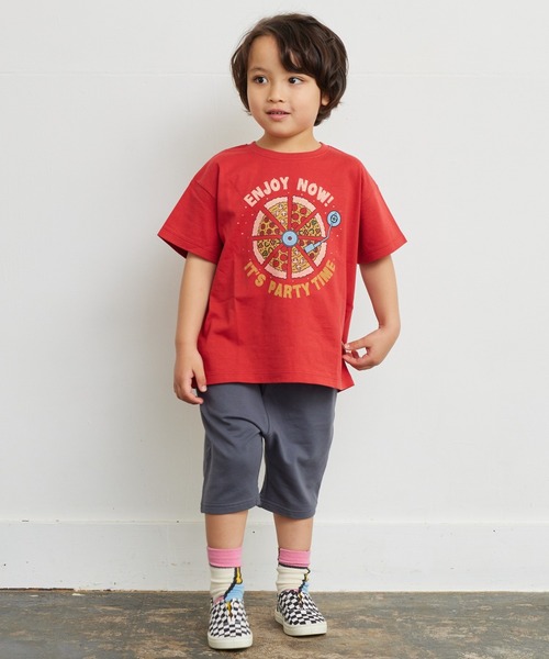 Life Support Products(ライフサポートプロダクツ)の「【防汚加工】半袖プリントTシャツ(80~150cm)(Tシャツ/カットソー・キッズ・オフホワイト/ライトブルー/チャコール/パープル/ベージュ/レッド・80/90/95/100/110/120/130/140/150)」の11枚目の写真