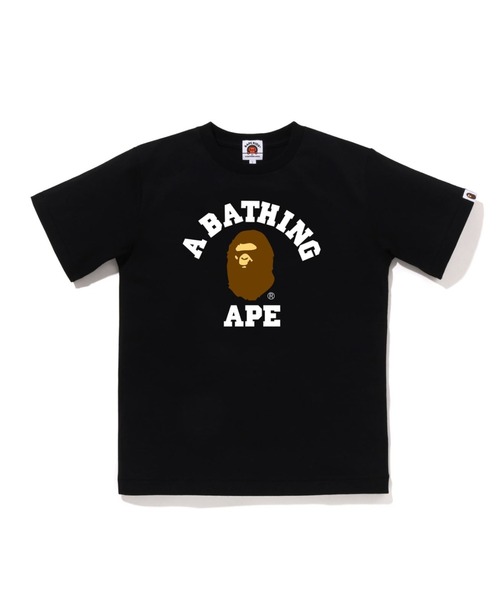 A BATHING APE（アベイシングエイプ）の「COLLEGE TEE（Tシャツ/カットソー・キッズ・ホワイト/ブラック・150/160）」の2枚目の写真