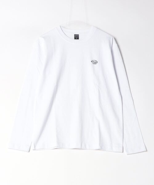 TRAP/U (トラップユー)の「コットン天竺 / ワンポイントロゴ刺繍 クルーネック ロンTee(長袖)(Tシャツ/カットソー・メンズ・ホワイト/ブラック/ライトブルー・M/L)」の2枚目の写真