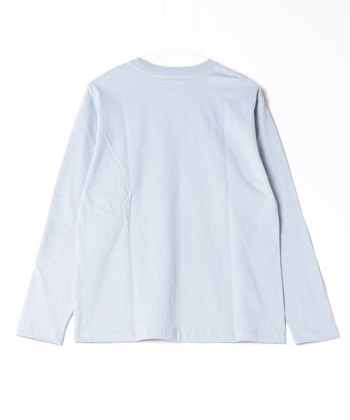 TRAP/U (トラップユー)の「コットン天竺 / ワンポイントロゴ刺繍 クルーネック ロンTee(長袖)(Tシャツ/カットソー・メンズ・ホワイト/ブラック/ライトブルー・M/L)」の4枚目の写真