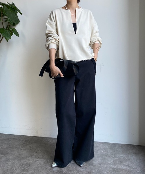 DouDou（ドゥドゥ）の「サスペンダー付パンツ（チノパンツ・レディース・ベージュ/ブラック・38/36）」の21枚目の写真