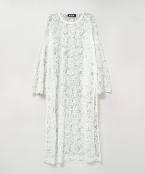 RNA(アールエヌエー)の「D1644 ペイズリーレースワンピ(ワンピース・レディース・ブラック/ホワイト/ライム・MEDIUM)」の1枚目の写真