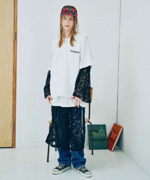 RNA(アールエヌエー)の「D1644 ペイズリーレースワンピ(ワンピース・レディース・ブラック/ホワイト/ライム・MEDIUM)」の14枚目の写真