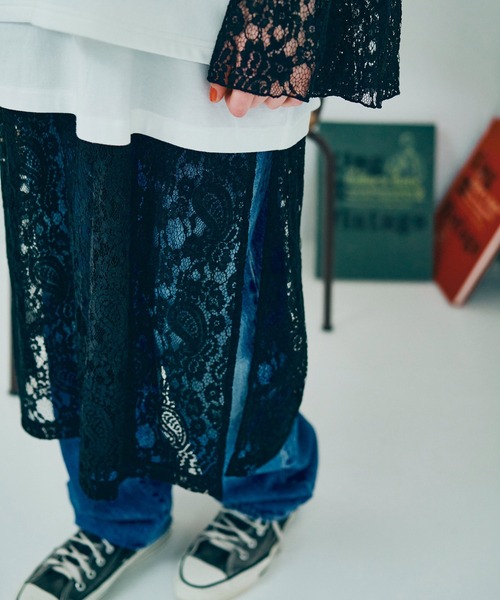 RNA(アールエヌエー)の「D1644 ペイズリーレースワンピ(ワンピース・レディース・ブラック/ホワイト/ライム・MEDIUM)」の12枚目の写真