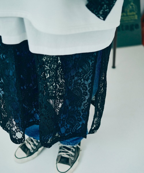 RNA(アールエヌエー)の「D1644 ペイズリーレースワンピ(ワンピース・レディース・ブラック/ホワイト/ライム・MEDIUM)」の13枚目の写真