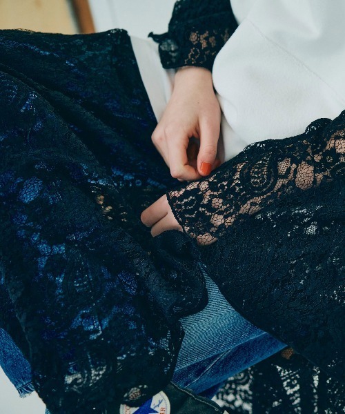 RNA(アールエヌエー)の「D1644 ペイズリーレースワンピ(ワンピース・レディース・ブラック/ホワイト/ライム・MEDIUM)」の17枚目の写真