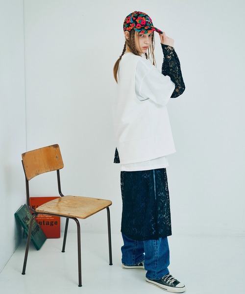 RNA(アールエヌエー)の「D1644 ペイズリーレースワンピ(ワンピース・レディース・ブラック/ホワイト/ライム・MEDIUM)」の15枚目の写真