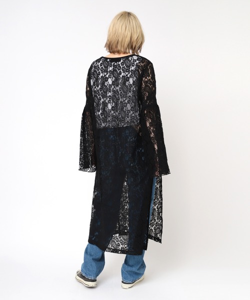 RNA(アールエヌエー)の「D1644 ペイズリーレースワンピ(ワンピース・レディース・ブラック/ホワイト/ライム・MEDIUM)」の8枚目の写真