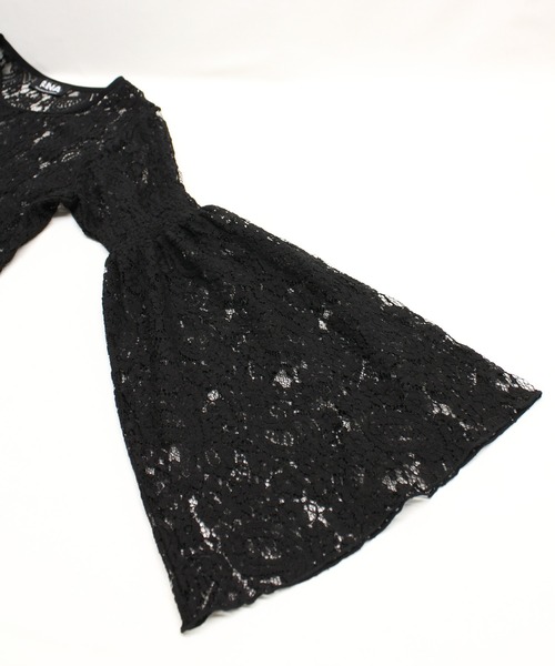 RNA(アールエヌエー)の「D1644 ペイズリーレースワンピ(ワンピース・レディース・ブラック/ホワイト/ライム・MEDIUM)」の19枚目の写真