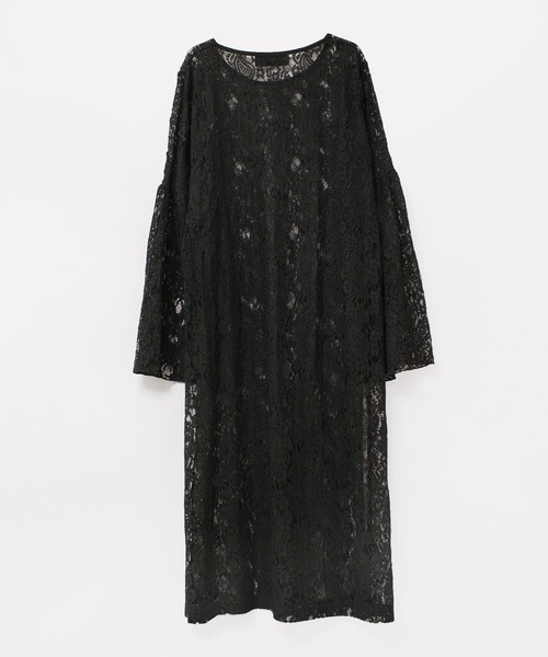 RNA(アールエヌエー)の「D1644 ペイズリーレースワンピ(ワンピース・レディース・ブラック/ホワイト/ライム・MEDIUM)」の5枚目の写真