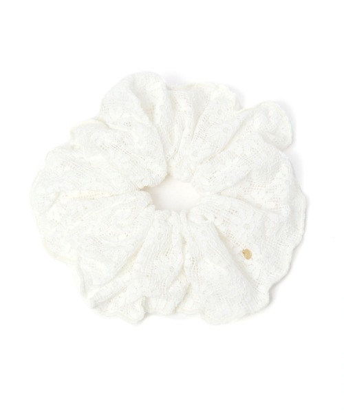 niko and...（ニコアンド）の「レースシュシュ（シュシュ・レディース・ブラック/ホワイト・0）」の2枚目の写真