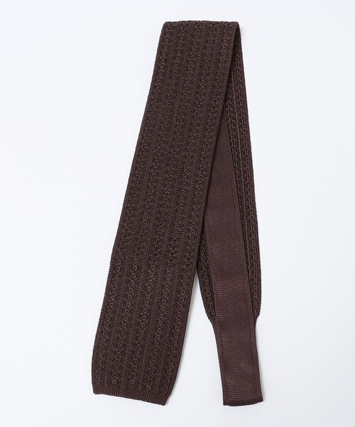 SHIPS（シップス）の「SHIPS: CANEPA社製 シルク バーティカル ニットタイ（ネクタイ・メンズ・ブラウン/ライトオリーブ/ネイビー/ブラック/オリーブ/チャコールグレー・ONE SIZE）」の4枚目の写真