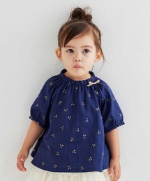 10mois（ディモワ）の「【10mois ディモワ】チェリー ギャザー 半袖ブラウス（シャツ/ブラウス・キッズ）」