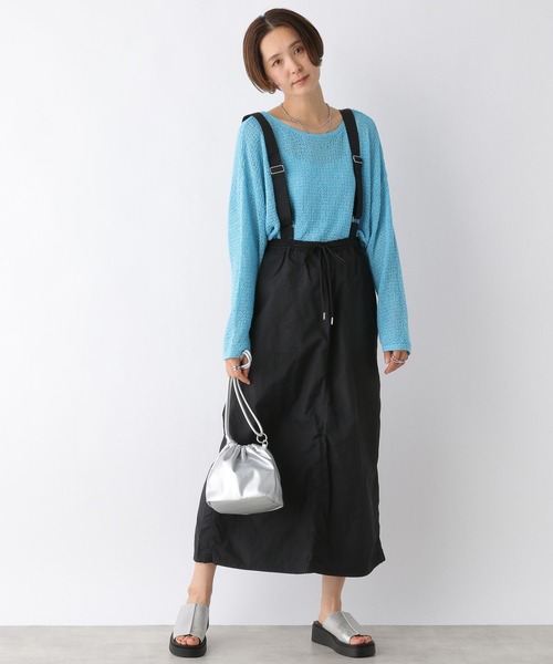 LEPSIM（レプシィム）の「サス付きナイロンスカート　108255（スカート・レディース・ライトグレー/カーキ/ブラック・FREE）」の13枚目の写真