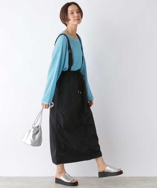 LEPSIM（レプシィム）の「サス付きナイロンスカート　108255（スカート・レディース・ライトグレー/カーキ/ブラック・FREE）」の14枚目の写真