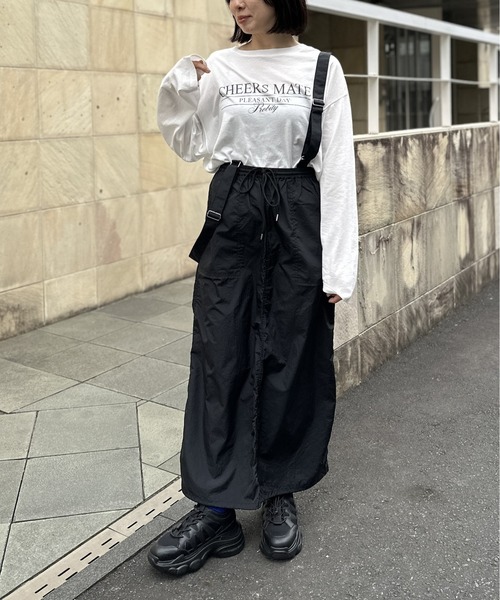 LEPSIM（レプシィム）の「サス付きナイロンスカート　108255（スカート・レディース・ライトグレー/カーキ/ブラック・FREE）」の9枚目の写真