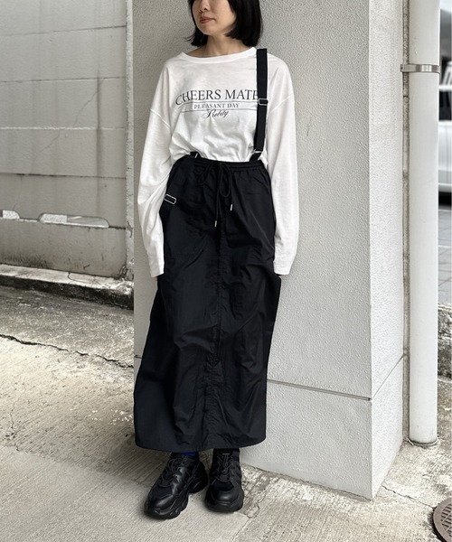 LEPSIM（レプシィム）の「サス付きナイロンスカート　108255（スカート・レディース・ライトグレー/カーキ/ブラック・FREE）」の10枚目の写真