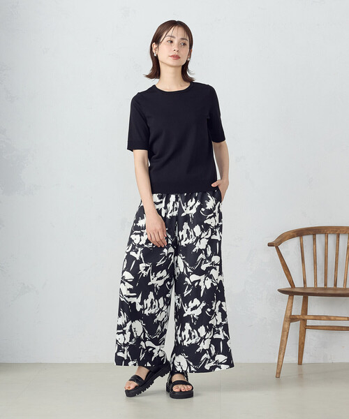 COMME CA ISM（コムサイズム）の「【UVカット】 ベーシック 五分袖 ニット（ニット/セーター・レディース・ブラック/ホワイト/レッド・MEDIUM/LARGE）」の12枚目の写真