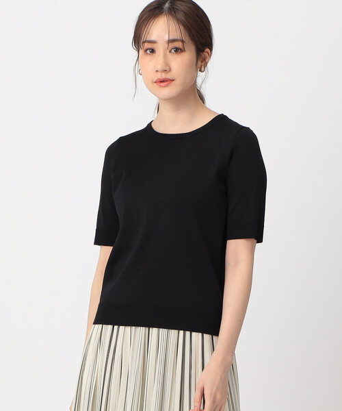 COMME CA ISM（コムサイズム）の「【UVカット】 ベーシック 五分袖 ニット（ニット/セーター・レディース・ブラック/ホワイト/レッド・MEDIUM/LARGE）」の14枚目の写真