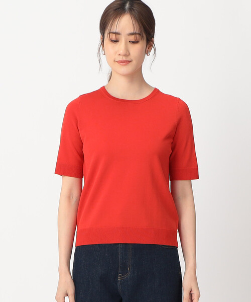 COMME CA ISM（コムサイズム）の「【UVカット】 ベーシック 五分袖 ニット（ニット/セーター・レディース・ブラック/ホワイト/レッド・MEDIUM/LARGE）」の19枚目の写真