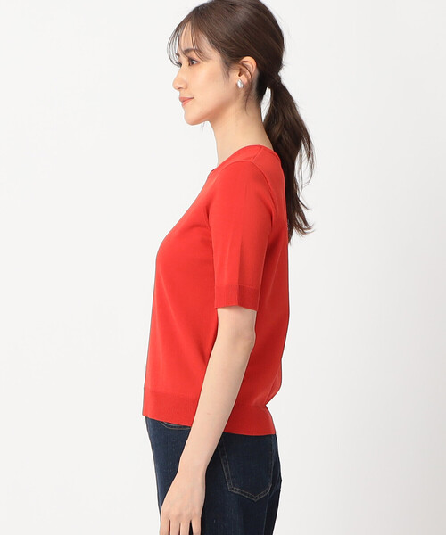 COMME CA ISM（コムサイズム）の「【UVカット】 ベーシック 五分袖 ニット（ニット/セーター・レディース・ブラック/ホワイト/レッド・MEDIUM/LARGE）」の20枚目の写真