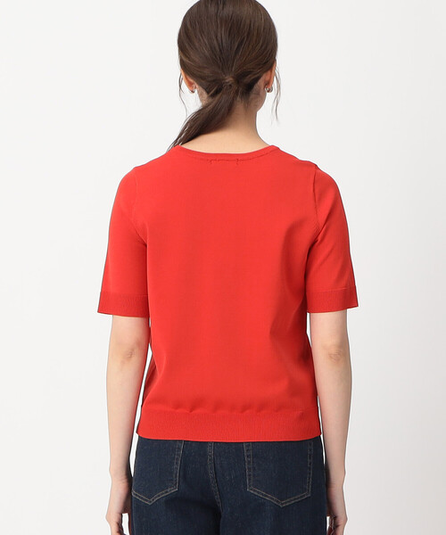 COMME CA ISM（コムサイズム）の「【UVカット】 ベーシック 五分袖 ニット（ニット/セーター・レディース・ブラック/ホワイト/レッド・MEDIUM/LARGE）」の21枚目の写真