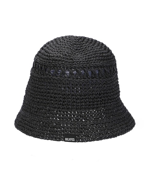 MILKFED.（ミルクフェド）の「CROCHET HAT（ハット・レディース・ブラック/ベージュ・ONE SIZE）」の9枚目の写真