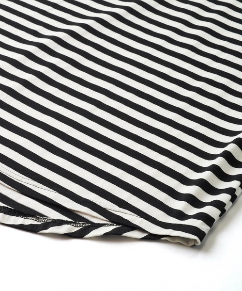 NO ID.(ノーアイディ)の「【NO ID.】Round Border U-Neck T-Shirt / ラウンド ボーダー Uネック Tシャツ(Tシャツ/カットソー・メンズ・ブラック/ネイビー/グレー・2/1)」の21枚目の写真