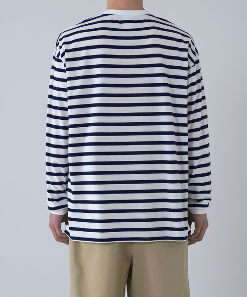 SIDEWAY STANCE（サイドウェイスタンス）の「【SIDEWAY STANCE】プリント 長袖 ボーダーTシャツ（Tシャツ/カットソー・メンズ・ホワイト/ブラック系1/ブラック/ホワイト系1/ホワイト系/ブラック系・MEDIUM/LARGE/X-LARGE/SMALL）」の12枚目の写真