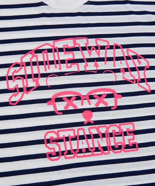 SIDEWAY STANCE（サイドウェイスタンス）の「【SIDEWAY STANCE】プリント 長袖 ボーダーTシャツ（Tシャツ/カットソー・メンズ・ホワイト/ブラック系1/ブラック/ホワイト系1/ホワイト系/ブラック系・MEDIUM/LARGE/X-LARGE/SMALL）」の20枚目の写真