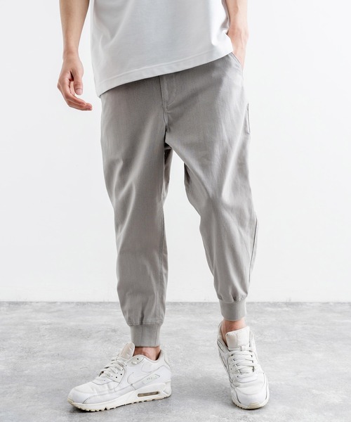 Rocky Monroe(ロッキーモンロー)の「コットンリネン イージークロップドジョガーパンツ 別注ワンマイルウェア(その他パンツ・メンズ・ネイビー/チャコール/ブラック/グレー/カーキ/ブルーグレー/ベージュ/ホワイト/ブラウン・S/XXL/LL/L/M)」の4枚目の写真