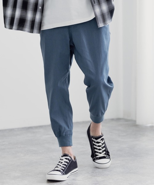 Rocky Monroe(ロッキーモンロー)の「コットンリネン イージークロップドジョガーパンツ 別注ワンマイルウェア(その他パンツ・メンズ・ネイビー/チャコール/ブラック/グレー/カーキ/ブルーグレー/ベージュ/ホワイト/ブラウン・S/XXL/LL/L/M)」の2枚目の写真