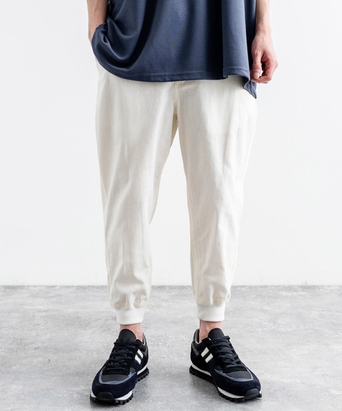 Rocky Monroe(ロッキーモンロー)の「コットンリネン イージークロップドジョガーパンツ 別注ワンマイルウェア(その他パンツ・メンズ・ネイビー/チャコール/ブラック/グレー/カーキ/ブルーグレー/ベージュ/ホワイト/ブラウン・S/XXL/LL/L/M)」の11枚目の写真