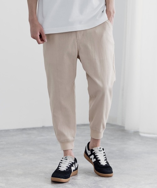 Rocky Monroe(ロッキーモンロー)の「コットンリネン イージークロップドジョガーパンツ 別注ワンマイルウェア(その他パンツ・メンズ・ネイビー/チャコール/ブラック/グレー/カーキ/ブルーグレー/ベージュ/ホワイト/ブラウン・S/XXL/LL/L/M)」の15枚目の写真