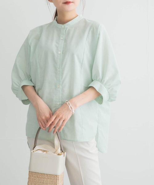 URBAN RESEARCH ROSSO WOMEN(アーバンリサーチ ロッソ)の「『一部WEB限定カラー』『UR TECH Smart Linen Touch』袖ボリュームシャツ(シャツ/ブラウス・レディース・オフホワイト/ブルー/ライトピンク/ミント・FREE)」の15枚目の写真