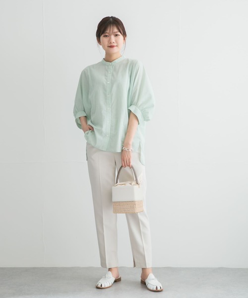 URBAN RESEARCH ROSSO WOMEN(アーバンリサーチ ロッソ)の「『一部WEB限定カラー』『UR TECH Smart Linen Touch』袖ボリュームシャツ(シャツ/ブラウス・レディース・オフホワイト/ブルー/ライトピンク/ミント・FREE)」の19枚目の写真