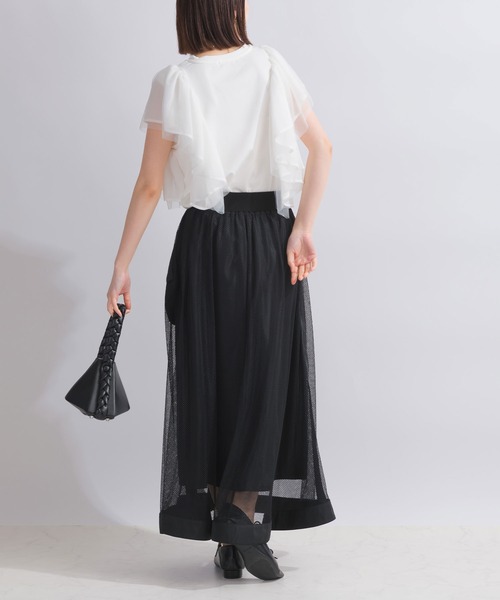 PICCIN（ピッチン）の「【WEB限定】フラッフィーフリルスリーブプルオーバー（Tシャツ/カットソー・レディース・ブラック/オフホワイト・M）」の14枚目の写真