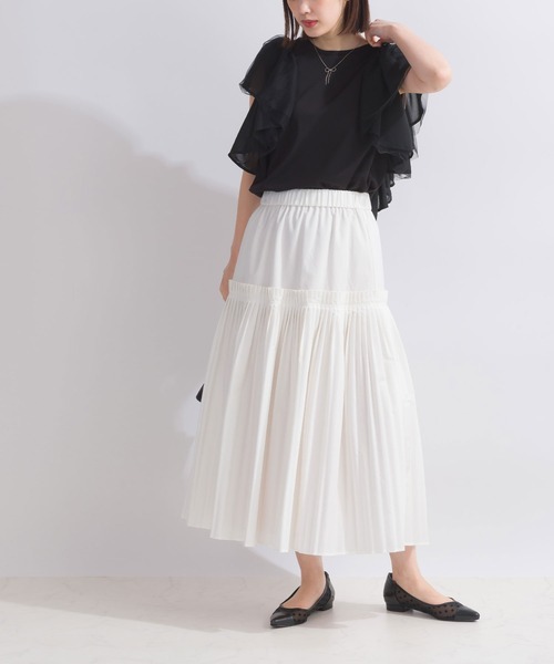 PICCIN（ピッチン）の「【WEB限定】フラッフィーフリルスリーブプルオーバー（Tシャツ/カットソー・レディース・ブラック/オフホワイト・M）」の18枚目の写真