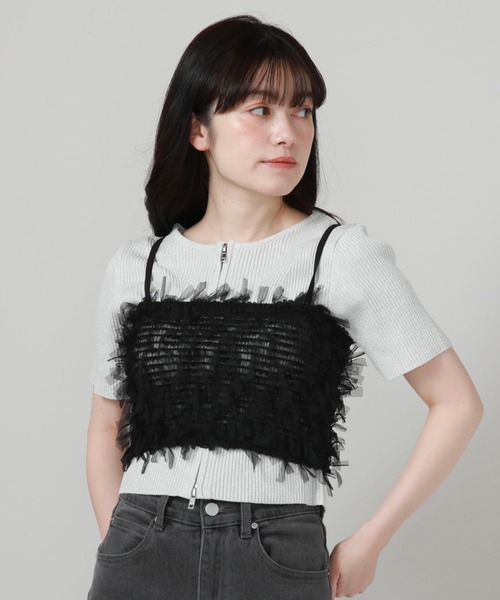 archives（アルシーヴ）の「リボンチュールビスチェ（ベスト・レディース・オフホワイト/ブラック/アイボリー・MEDIUM）」の11枚目の写真