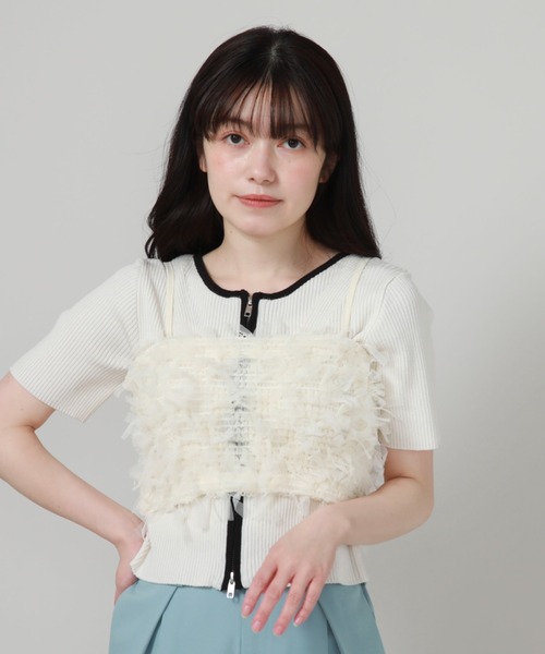 archives（アルシーヴ）の「リボンチュールビスチェ（ベスト・レディース・オフホワイト/ブラック/アイボリー・MEDIUM）」の21枚目の写真