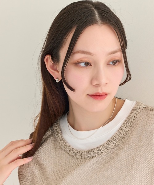 Phoebe(フィービィー)の「≪雑誌掲載≫【金属アレルギー対応/ピアス見えシリーズ】オーバルフープスナップイヤリング(イヤリング・レディース・シャンパン/シルバー/イエローゴールド・FREE)」の20枚目の写真