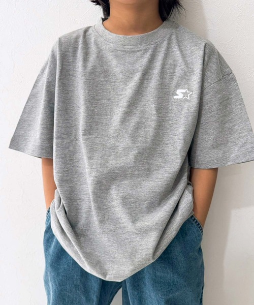 STARTER(スターター)の「STARTER ワンポイントロゴ オーバーサイズ 半袖Tシャツ(Tシャツ/カットソー・キッズ・ダークグリーン/杢グレー/チャコール/ネイビー/パープル/ベージュ/ブラック/オフホワイト・130cm/160cm/150cm/140cm/110cm/120cm)」の12枚目の写真