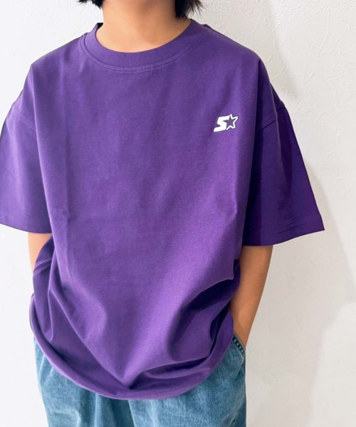 STARTER(スターター)の「STARTER ワンポイントロゴ オーバーサイズ 半袖Tシャツ(Tシャツ/カットソー・キッズ・ダークグリーン/杢グレー/チャコール/ネイビー/パープル/ベージュ/ブラック/オフホワイト・130cm/160cm/150cm/140cm/110cm/120cm)」の17枚目の写真