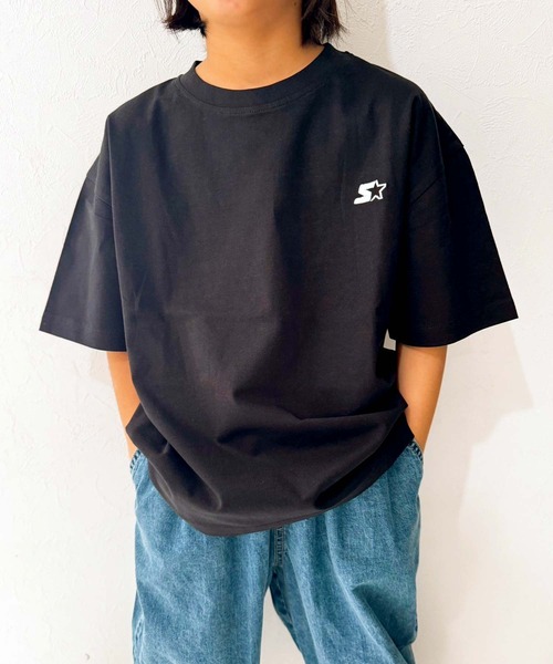 STARTER(スターター)の「STARTER ワンポイントロゴ オーバーサイズ 半袖Tシャツ(Tシャツ/カットソー・キッズ・ダークグリーン/杢グレー/チャコール/ネイビー/パープル/ベージュ/ブラック/オフホワイト・130cm/160cm/150cm/140cm/110cm/120cm)」の11枚目の写真