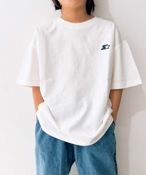 STARTER(スターター)の「STARTER ワンポイントロゴ オーバーサイズ 半袖Tシャツ(Tシャツ/カットソー・キッズ・ダークグリーン/杢グレー/チャコール/ネイビー/パープル/ベージュ/ブラック/オフホワイト・130cm/160cm/150cm/140cm/110cm/120cm)」の10枚目の写真