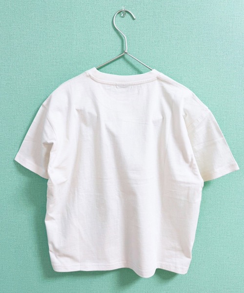 STARTER(スターター)の「STARTER ワンポイントロゴ オーバーサイズ 半袖Tシャツ(Tシャツ/カットソー・キッズ・ダークグリーン/杢グレー/チャコール/ネイビー/パープル/ベージュ/ブラック/オフホワイト・130cm/160cm/150cm/140cm/110cm/120cm)」の9枚目の写真