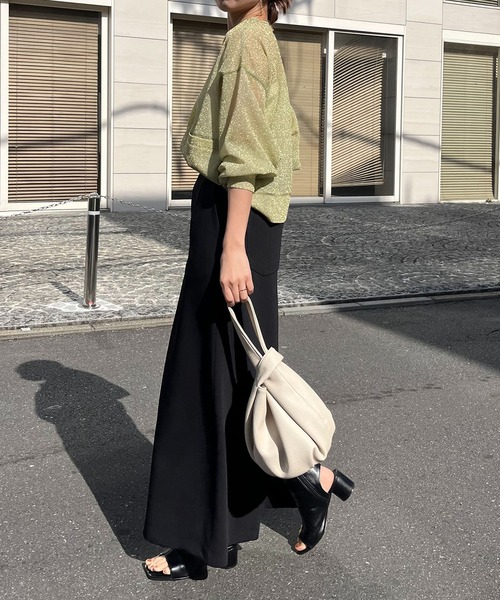 CAPRICIEUX LE'MAGE（カプリシューレマージュ）の「ラメシアーカーディガン（カーディガン/ボレロ・レディース・ブラック/シルバー/ライム/ゴールド・FREE）」の17枚目の写真