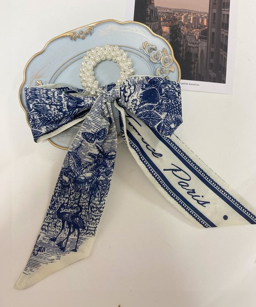 DiamondHearts（ダイヤモンドハーツ）の「リボン＆スカーフデザインシュシュ（シュシュ・レディース・A/B/C/D/E/F/G/H/I/J/K/L/M/P/R/S/T・FREE）」の3枚目の写真