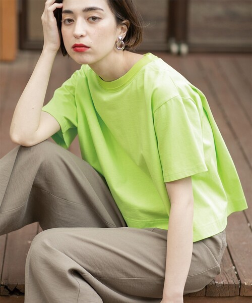 セール】クロップドバックシャンTシャツ（Tシャツ/カットソー