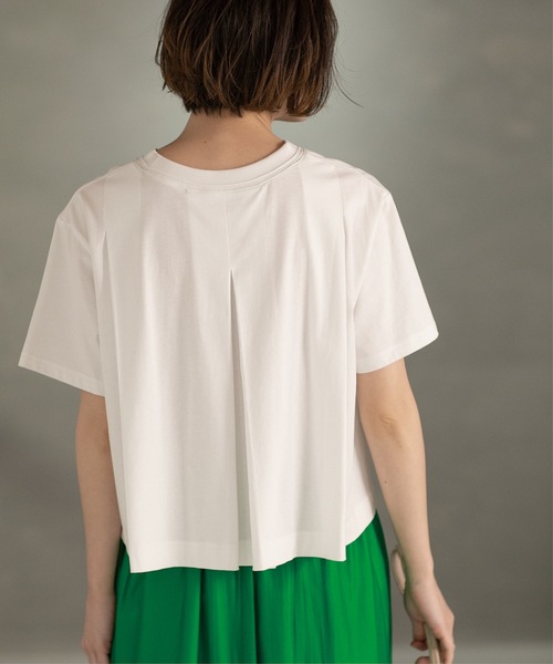 OPAQUE.CLIP(オペークドットクリップ)の「◆クロップドバックシャンTシャツ(Tシャツ/カットソー・レディース・ホワイト/チャコールグレー/スモーキーグリーン系/ブルー/ブラック・42/36/40/38)」の10枚目の写真